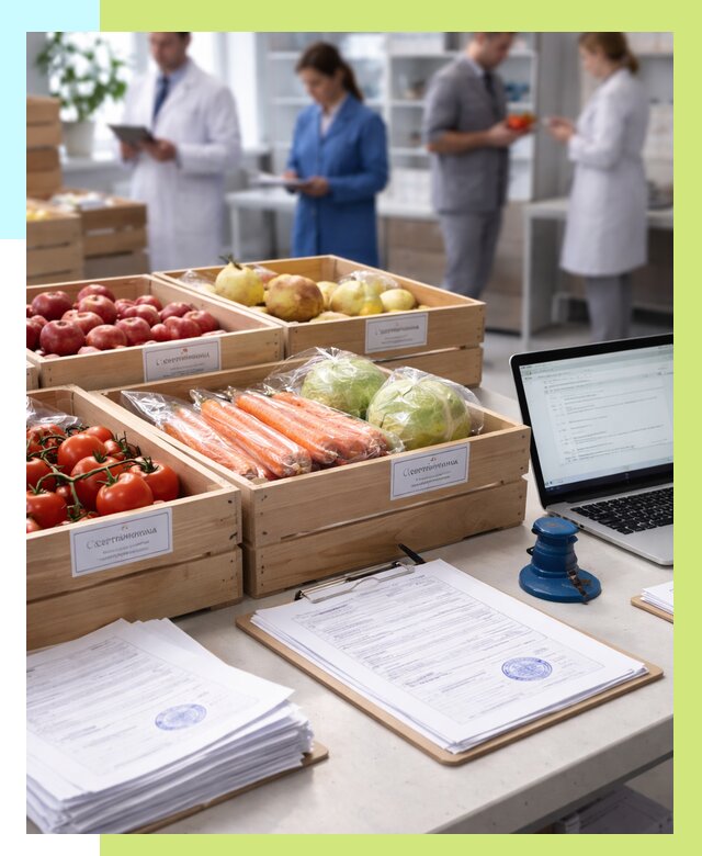 Сертификация овощей и фруктов в Боре от 8832 р. | Алешин-Бор