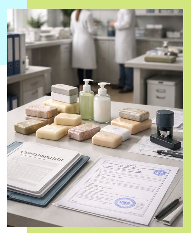 Сертификация мыла и сертификат на мыло в Боре от 12468 | Алешин-Бор