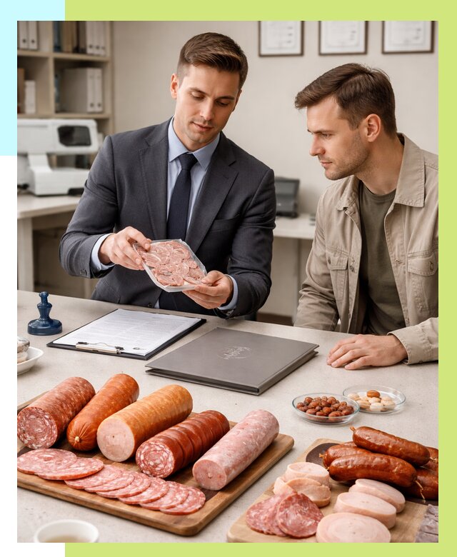 Сертификация колбасных изделий в Боре от 7793 р. | Алешин-Бор